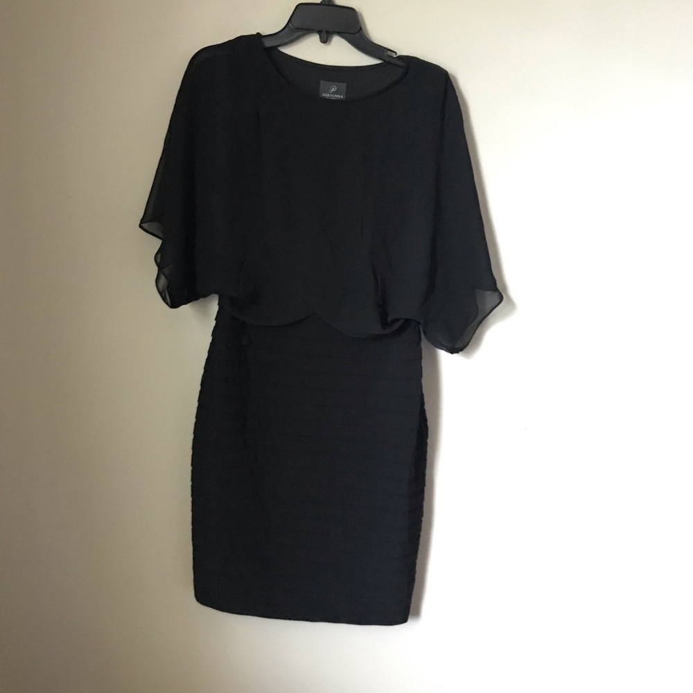 Adrianna Papell Draped Blouson Banded Dress